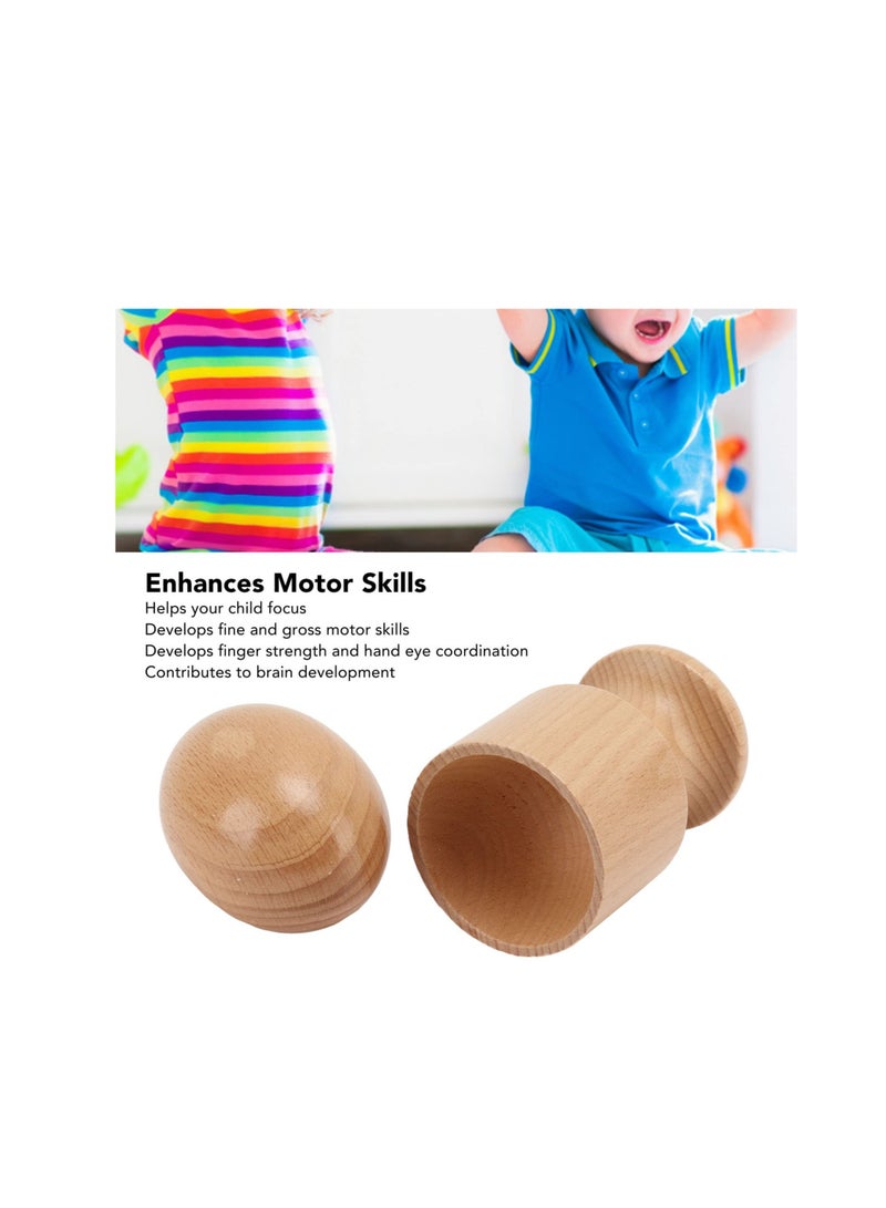 2 PCS Egg Cup Puzzle Toy, Wooden Egg Cup Holders, Wooden Hen Eggs and Cup, Perfect for Kids Craft, Education Preschool Toys - Image 3